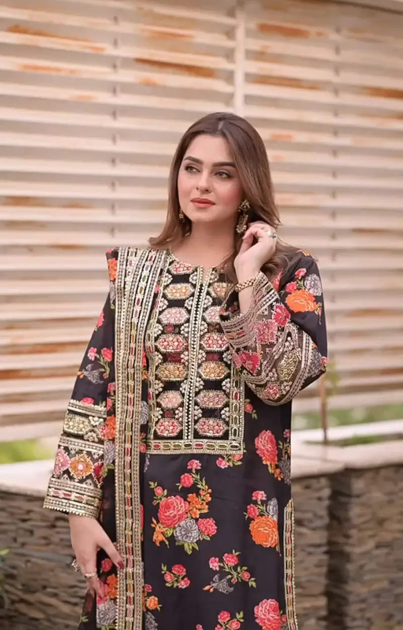 ANEELA BLACK 3PC