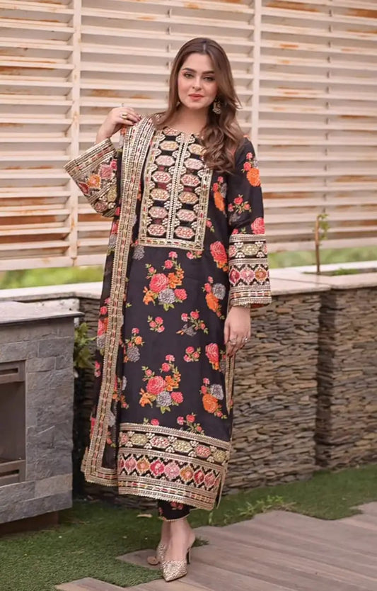 ANEELA BLACK 3PC